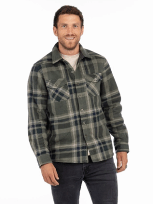 Koda Sherpa hemdjack van hoogwaardige stof met zachte binnenvoering en borstzakken, perfect voor een warme en stijlvolle outdoorlook.