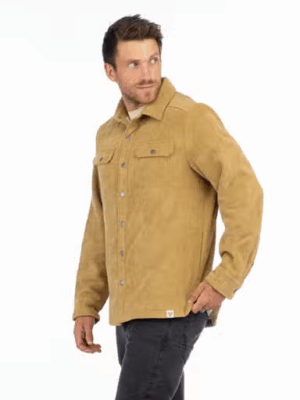 Een Remy Sherpa gevoerd corduroy heren hemdjack - de perfecte mix van stijl, comfort en warmte, ideaal voor elk seizoen.