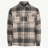 SIGNAL CLOTHING Flannel-kleurige jas "iJesse" gevoerd met 100% katoen in een veelzijdige beige lichtbruin grijze kleurstelling. Voorzien van kraag en borstzakken