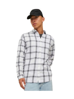Alternative view of JACK & JONES KATOENEN OVERHEMD - WIT