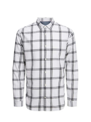 JACK & JONES KATOENEN OVERHEMD - WIT