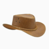Zijaanzicht van HADZAM bruine leren cowboyhoed